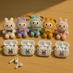 Labubu - Wireless Earbuds with Plush Keychain Set - Zambeel