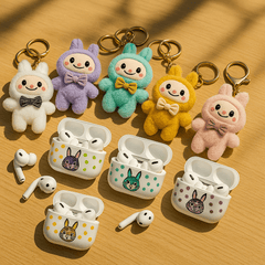 Labubu - Wireless Earbuds with Plush Keychain Set - Zambeel
