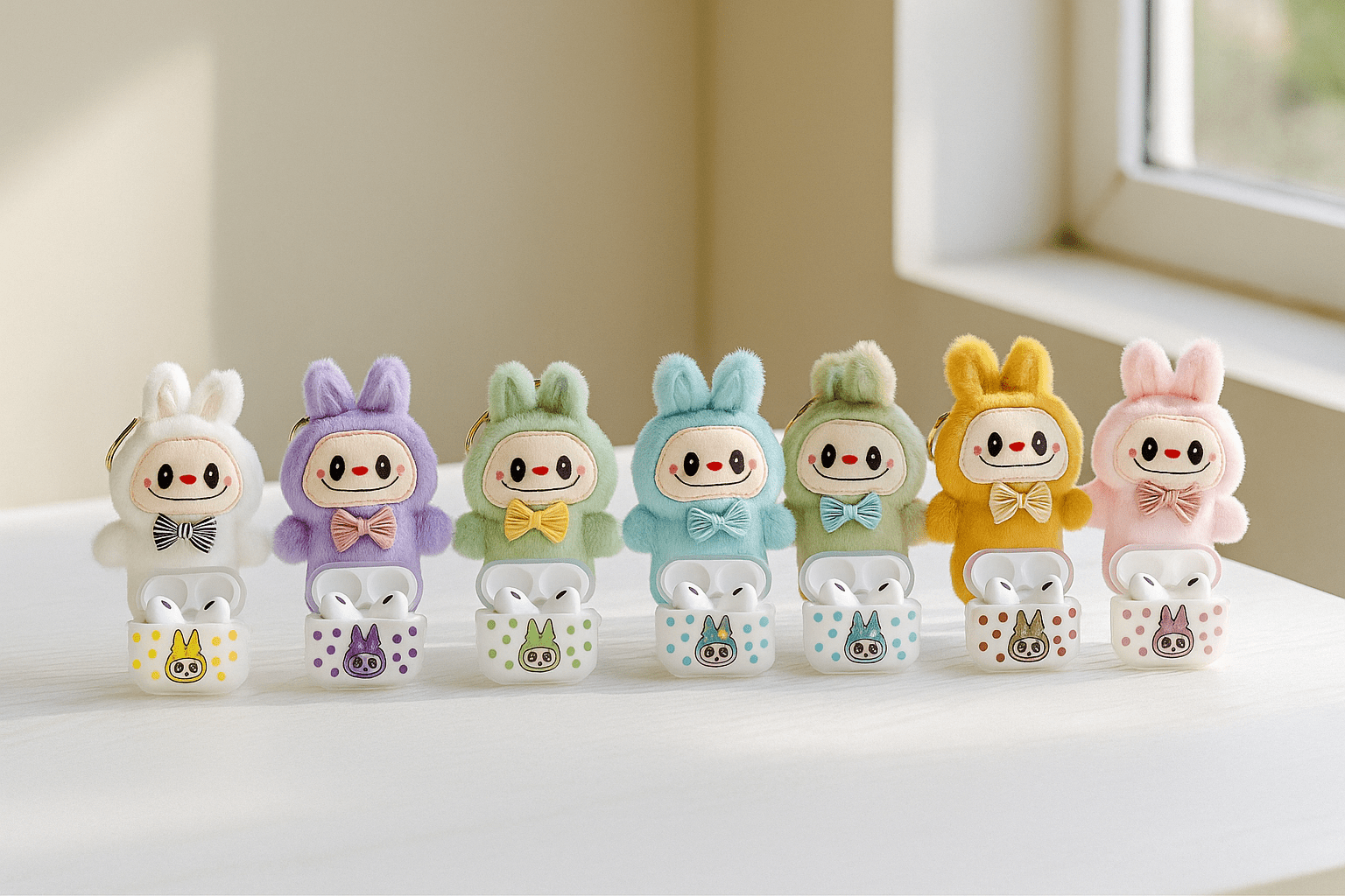 Labubu - Wireless Earbuds with Plush Keychain Set - Zambeel